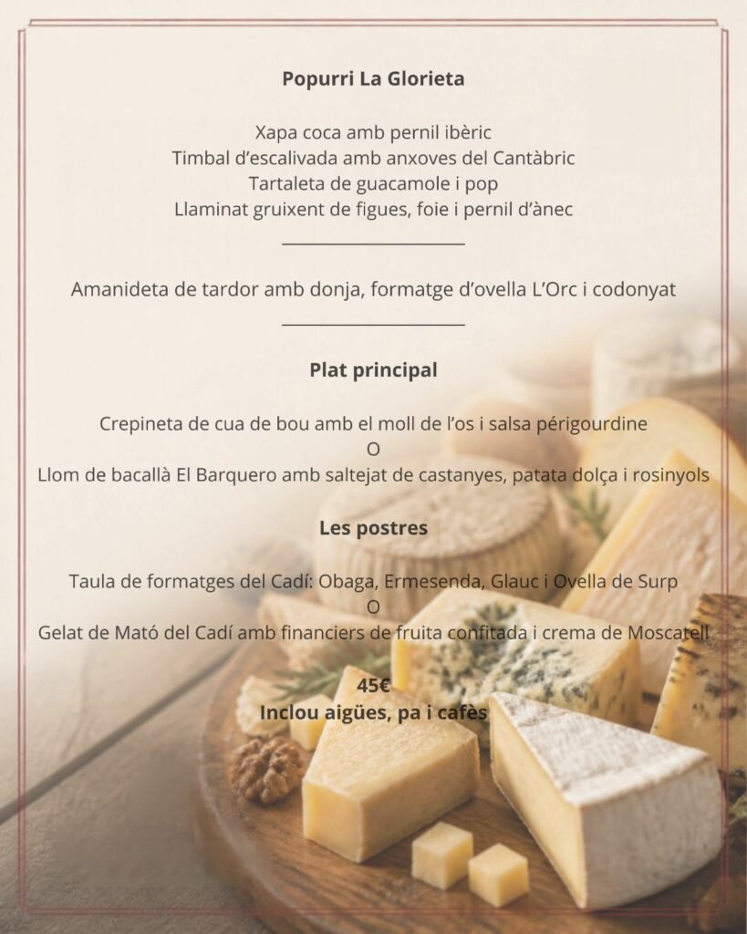 🧀✨ FIRA DE SANT ERMENGOL 2026: UNA ESCAPADA IMPRESCINDIBLE al RESTAURANT LA GLORIETA de l'ALBERT FORMENTÍ A LA SEU D'URGELL ✨🧀 Aquest octubre, La Seu d'Urgell torna a convertir-se en la capital gastronòmica del Pirineu amb la celebració de la Fira de Sant Ermengol 2026, una de les fires més importants i emblemàtiques de tota la serralada pirinenca. Del 16 al 18 d'octubre, la ciutat acollirà més de 30 activitats, 10 fires sectorials i la prestigiosa 32a Fira de Formatges Artesans del Pirineu, que enguany reunirà 47 formatgeries artesanals procedents de Catalunya, Euskadi, França i Aragó. 🧀 Fira de Formatges Artesans del Pirineu 📅 Divendres 16: de 18:00 h a 21:30 h 📅 Dissabte 17: de 10:00 h a 21:30 h 📅 Diumenge 18: de 10:00 h a 21:00 h A més de degustar alguns dels millors formatges artesans dels Pirineus, podreu gaudir de tastos guiats, concursos, showcookings, activitats familiars, gastronomia de km 0, música en directe, exposicions i una gran oferta cultural per a tots els públics. 🎶 Concerts, activitats infantils, exposicions, vins de muntanya, productes de proximitat i una gran representació de la cultura pirinenca faran que aquesta edició sigui una de les més completes dels darrers anys. 🏨 I si busqueu l'allotjament ideal per gaudir de la Fira de Sant Ermengol, l'Hotel La Glorieta és la millor opció. Situat en un entorn privilegiat als peus del Cadí, molt a prop del centre de La Seu d'Urgell i pocs minuts després d'Andorra, us oferim la combinació perfecta de descans, confort i gastronomia. 🍽️ Al Restaurant La Glorieta podreu completar l'experiència degustant una cuina de qualitat basada en el producte de proximitat, les especialitats tradicionals de muntanya i les millors propostes gastronòmiques de la comarca. Aquest octubre, veniu a descobrir la gran festa dels formatges, la cultura i la gastronomia dels Pirineus... i feu de l'Hotel la Glorieta casa vostra durant la Fira de Sant Ermengol. 📍 Us hi esperem a la Seu d'Urgell! #FiraSantErmengol #HotelLaGlorieta #RestaurantLaGlorieta #LaSeuDUrgell #FormatgesArtesans #Pirineus #TurismeGastronomic #EscapadaPirineus #GastronomiaCatalana #AltUrgell